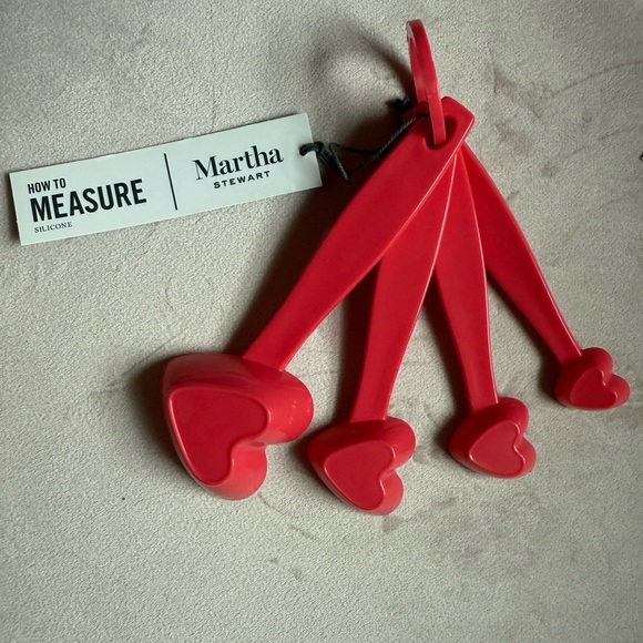 🩷Martha Stewart Collection Heart Measuring Cups and Spoons Set of two bundle NWT - Picture 4 of 7